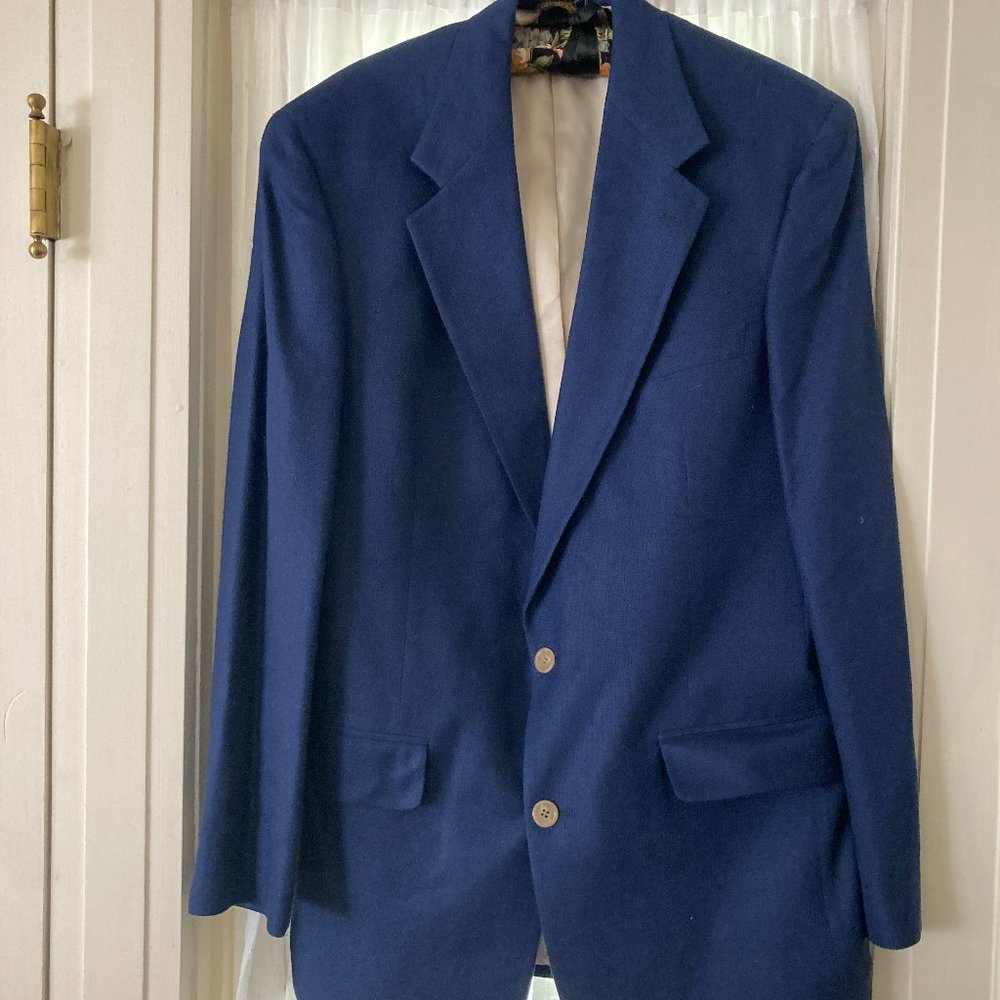 Vintage Navy Blue Brooks Brothers Pure Silk Jacket